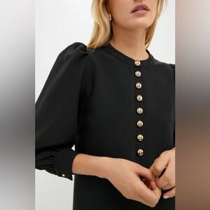 POMANDER PLACE Black Crepe Samantha Dress XXL NWT